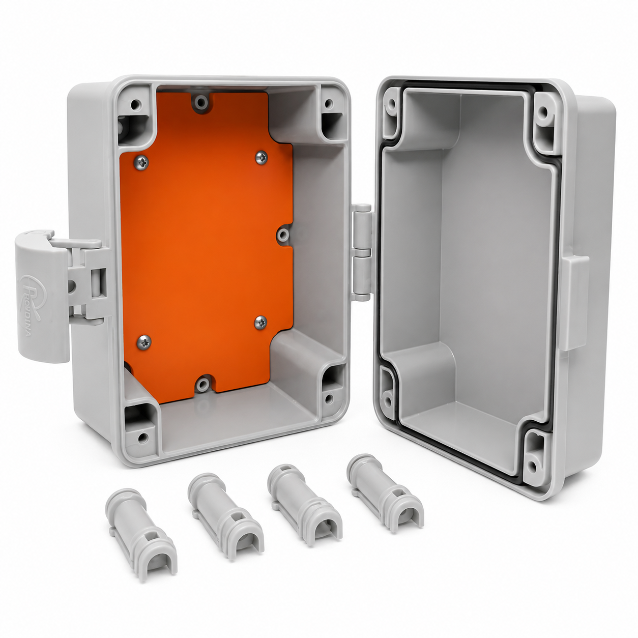 Caixa de Passagem de Sobrepor PVC IP68 160 x 120 x 80 mm Cinza Rohdbox Rohdina