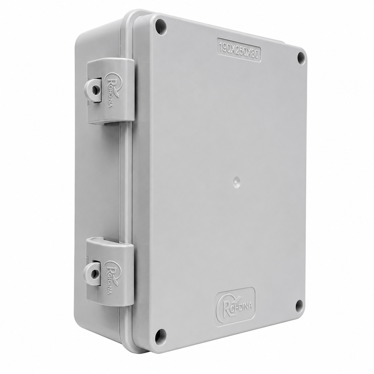 Caixa de Passagem de Sobrepor PVC IP68 190 x 150 x 110 mm Cinza Completa Rohdbox Rohdina
