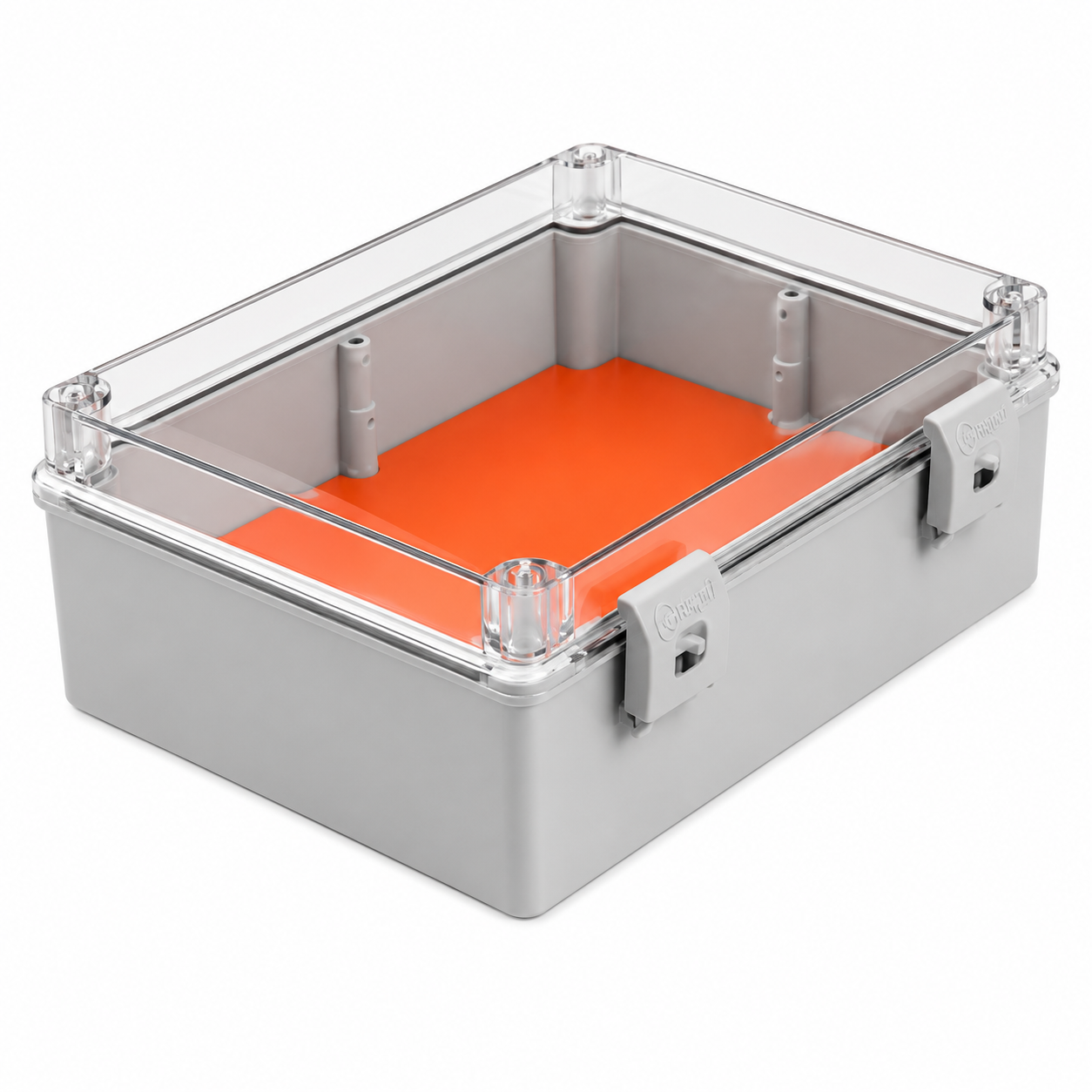 Caixa de Passagem de Sobrepor PVC IP68 190 x 150 x 110 mm Tampa Transparente Completa Rohdbox Rohdina