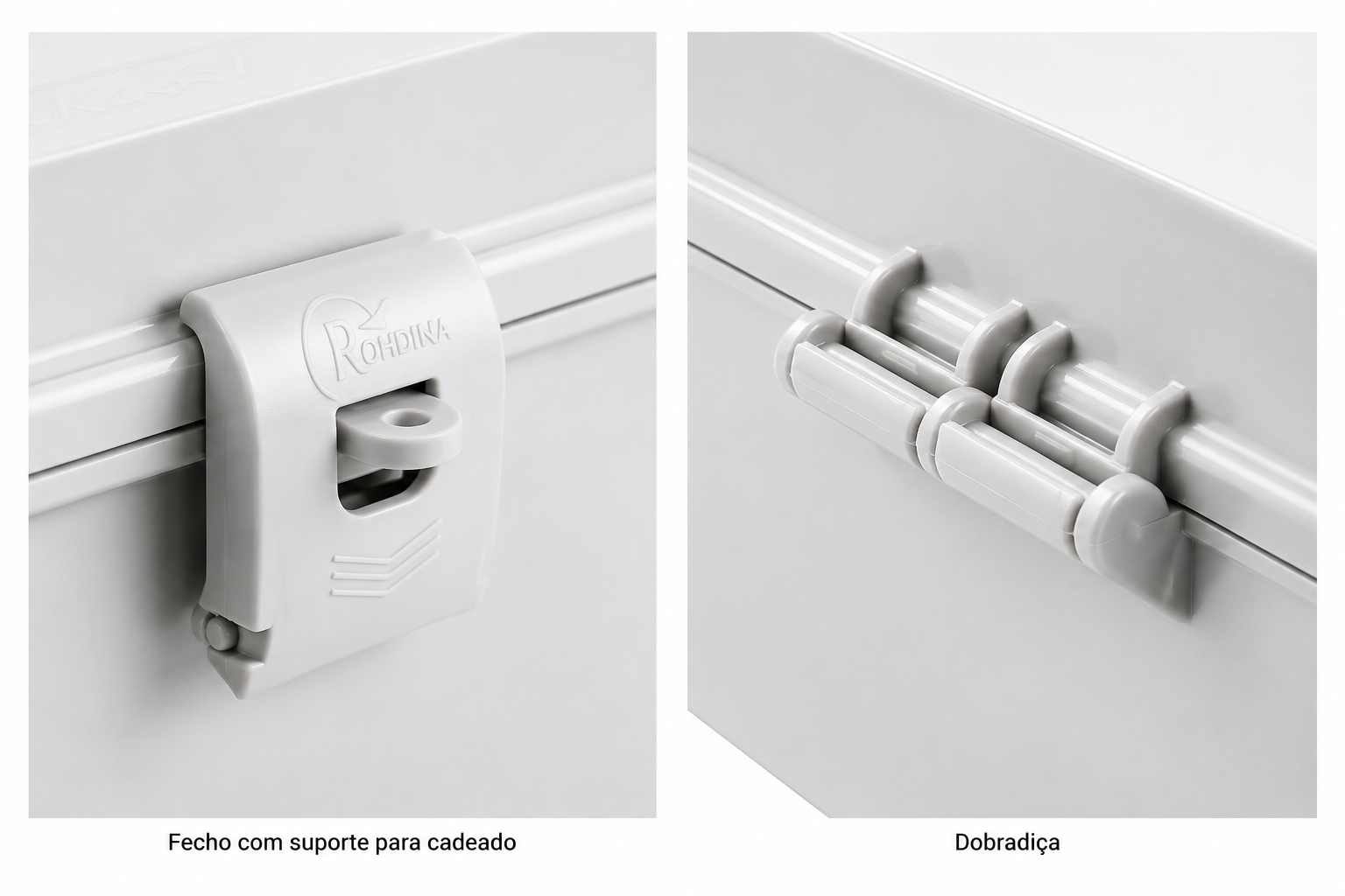 Caixa de Passagem de Sobrepor PVC IP68 250 x 200 x 130 mm Cinza Completa Rohdbox Rohdina