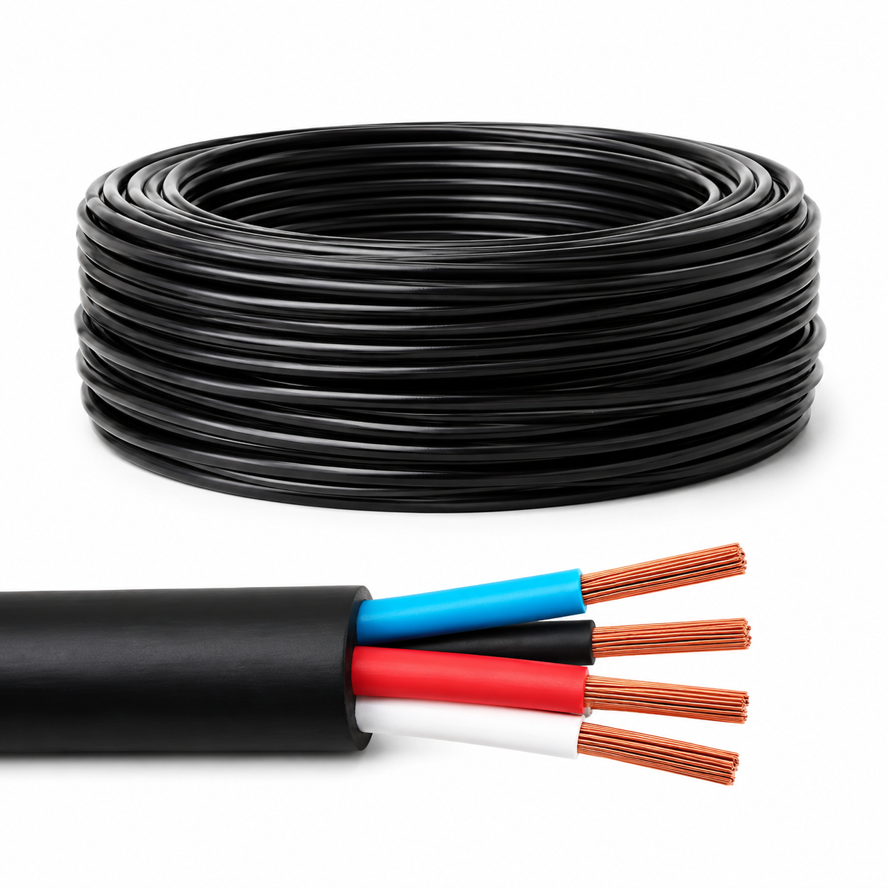 CABO FLEXIVEL PP 4 X 1,50MM2 MT BRASCOPPER