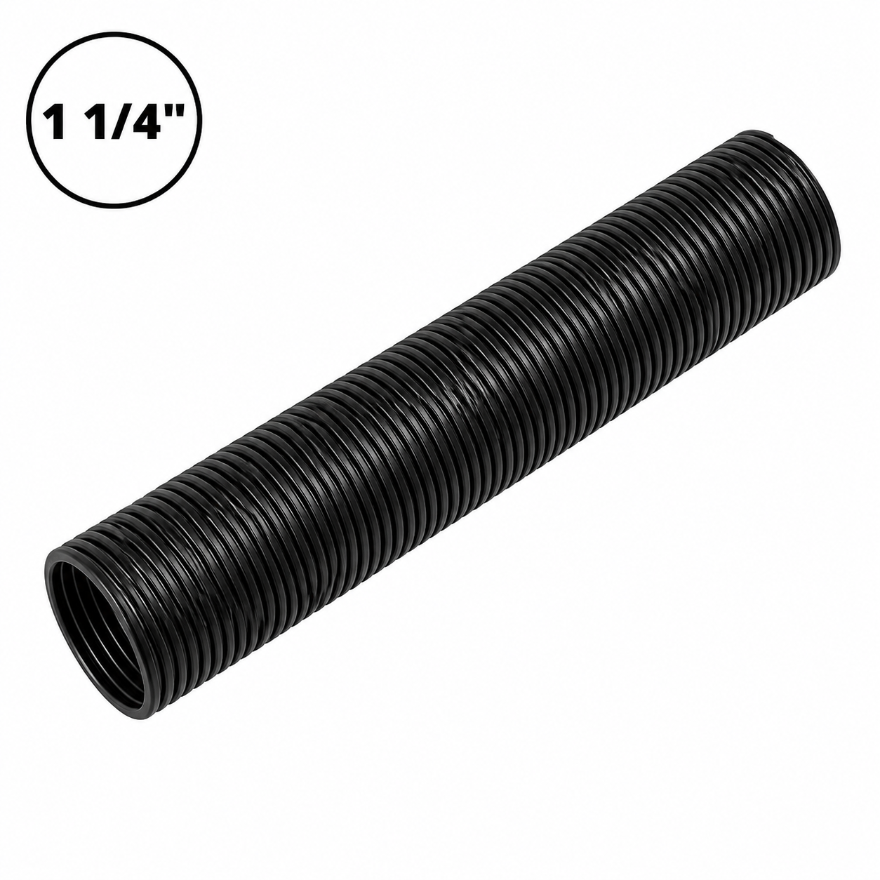 Niple Roscável de PVC Roscável Antichama para Eletroduto 1 1/4 pol. x 8 cm Preto Vedar