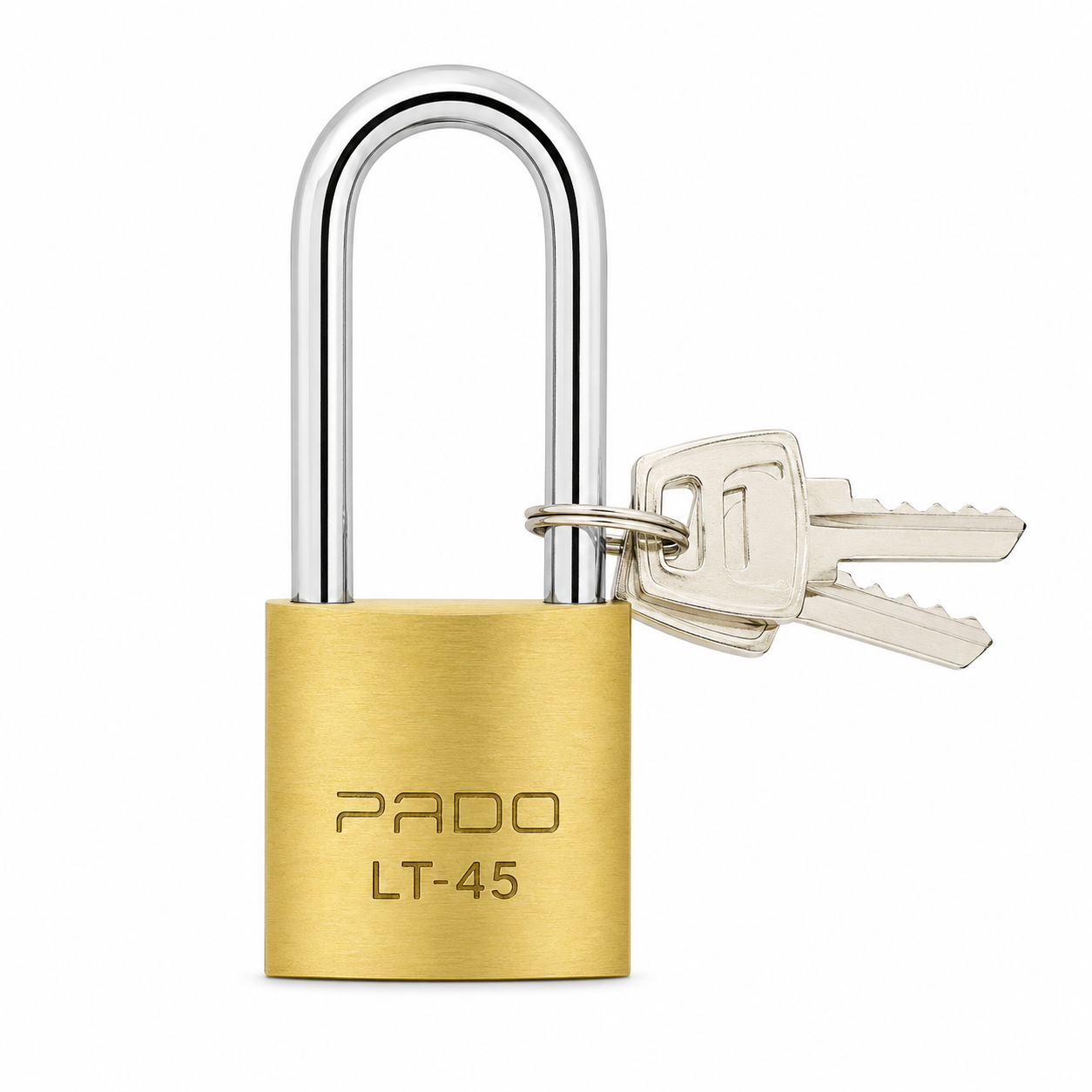 Cadeado de Latão com Haste Longa LT 45/50 mm com 2 Chaves Pado