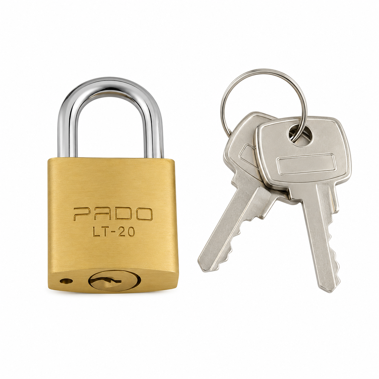 Cadeado de Latão LT 20 mm com 2 Chaves Pado