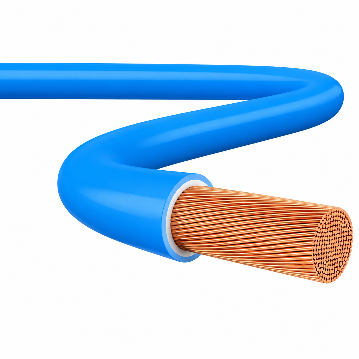 CABO FLEXIVEL 6,00MM2 AZUL MT BRASCOPPER