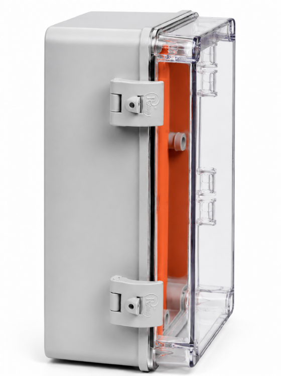 Quadro de Comando de Sobrepor PVC IP68 450 x 300 x 200 mm Cinza Completa Rohdbox Rohdina