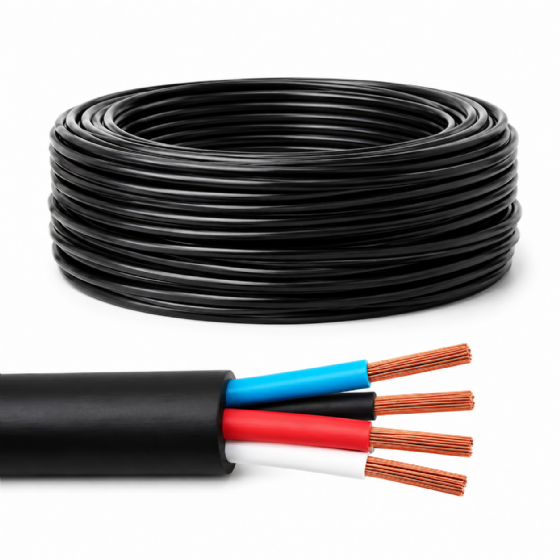 CABO FLEXIVEL PP 4 X 1,50MM2 MT BRASCOPPER