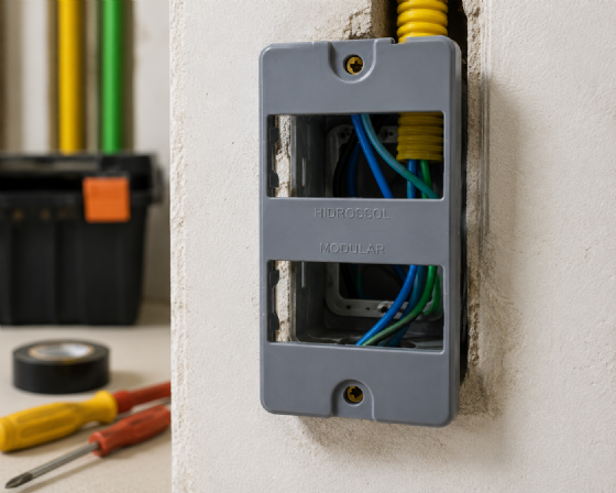 Tampa Para Condulete 4x2 PVC Cinza 2modulo Hidrossol