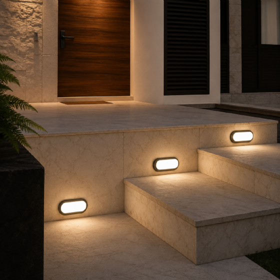 Luminária LED Arandela Tartaruga 5 W 3000 K Preto Led93.11 Foxlux