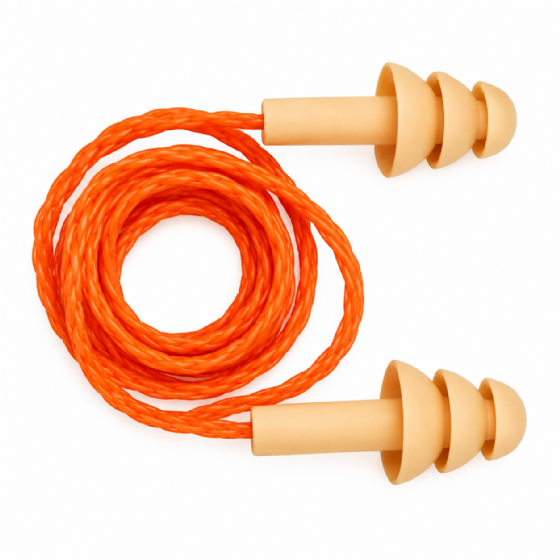 Protetor Auricular de Silicone com Cordão de Algodão 274.0001 Amatools