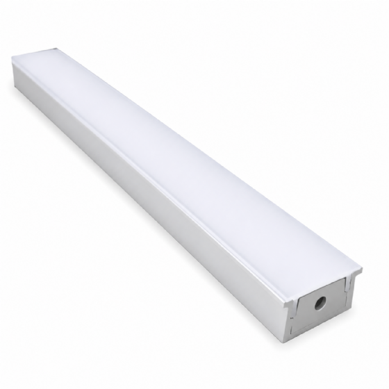 Perfil de Alumínio de Embutir x 3 m Branco EBFIL80188 Embuled