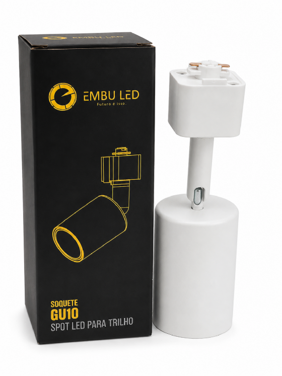 Spot para Trilho Eletrificado MR16 GU10 Branco 61481 Embuled