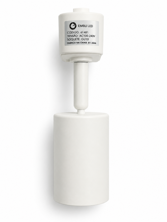 Spot para Trilho Eletrificado MR16 GU10 Branco 61481 Embuled