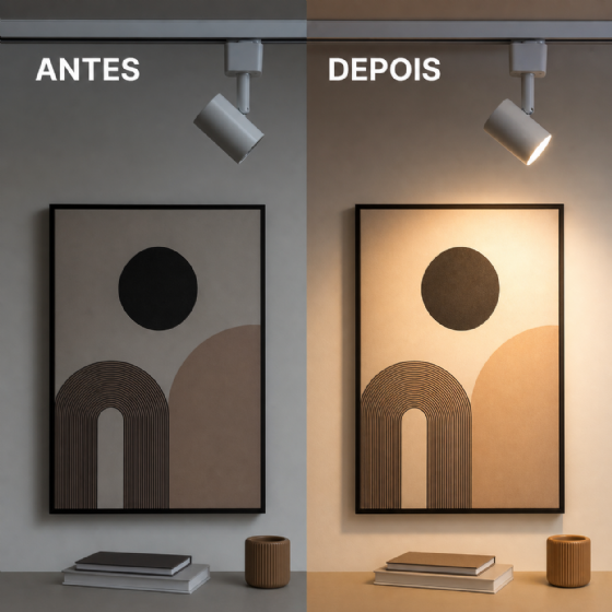 Spot para Trilho Eletrificado MR16 GU10 Branco 61481 Embuled