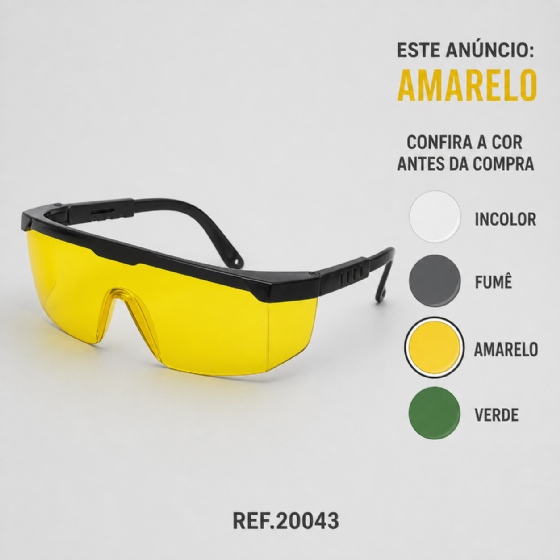 Óculos de Segurança Imperial PPO 01 Lente Amarela Proteplus