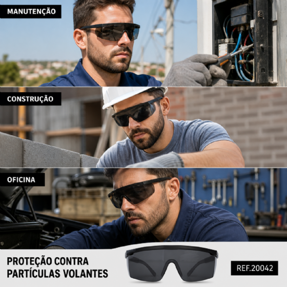 Óculos de Segurança Imperial PPO 01 Lente Fumê Proteplus