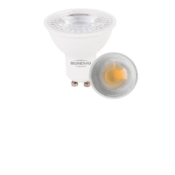 Lâmpada LED Dicróica MR16 GU10 7 W 3000 K Bivolt Blumenau Iluminação