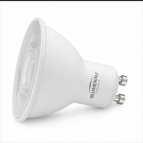 Lâmpada LED Dicróica MR16 GU10 7 W 3000 K Bivolt Blumenau Iluminação