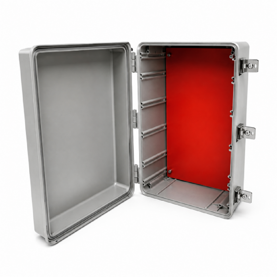 Quadro de Comando de Sobrepor PVC IP68 450 x 300 x 200 mm Tampa Transparente Completa 888266 Rohdbox Rohdina